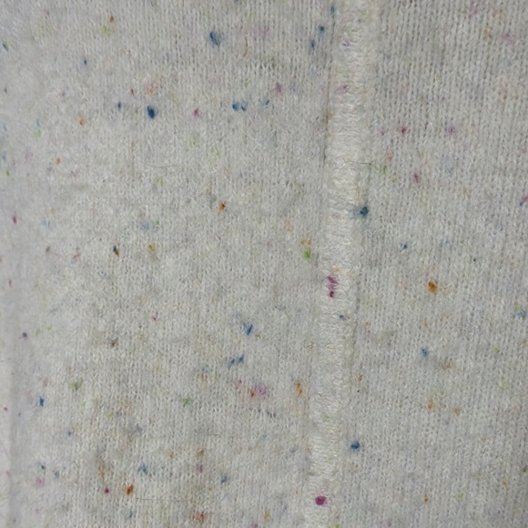 NWOT LOFT Cream Cowl Neck Sweater with Asymmetrical Hem - Picture 4 of 7